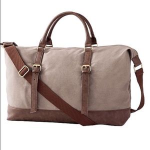NEW Gray Overnight Weekender Travel Tote Bag